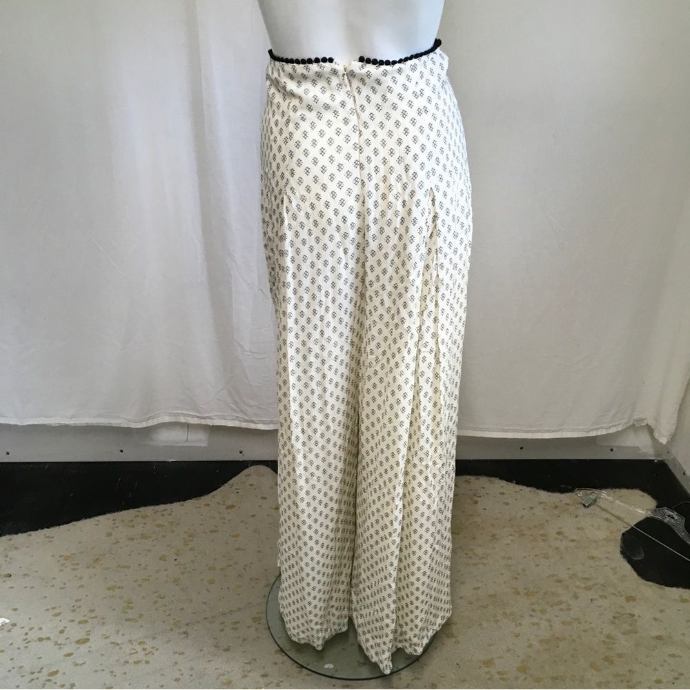 Revolve Tularosa Womens Patterned Adjustable Waist Tie Barbara Pants White Small - Picture 4 of 13
